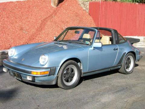 Light Blue Metallic Porsche 911 SC Targa.  Click to enlarge.