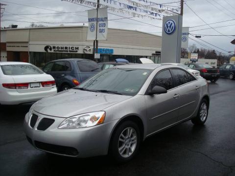 Liquid Silver Metallic 2006 Pontiac G6 V6 Sedan with Ebony interior Liquid 