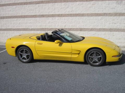 Millennium Yellow Chevrolet Corvette Convertible.  Click to enlarge.