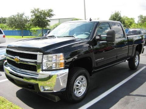 Black Chevrolet Silverado 2500HD LTZ Crew Cab 4x4.  Click to enlarge.