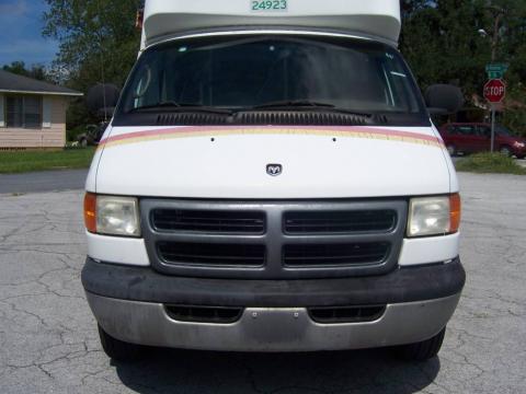 Bright White Dodge Ram Van 3500 Bus Conversion.  Click to enlarge.