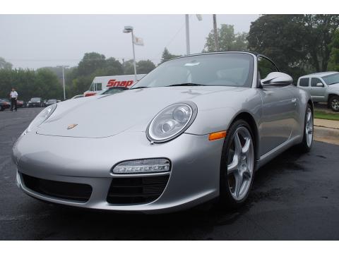 Arctic Silver Metallic Porsche 911 Carrera S Cabriolet.  Click to enlarge.