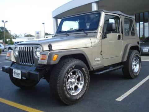 Light Khaki Metallic Jeep Wrangler X 4x4.  Click to enlarge.