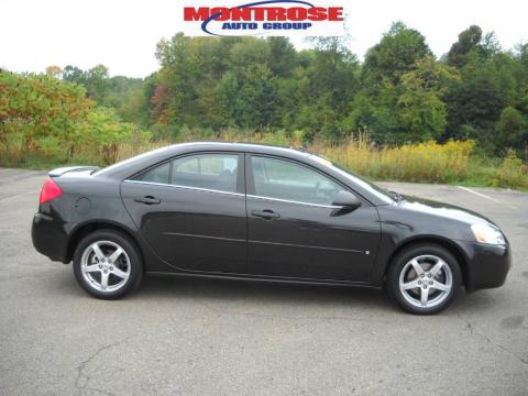 Carbon Black Metallic Pontiac G6 V6 Sedan.  Click to enlarge.