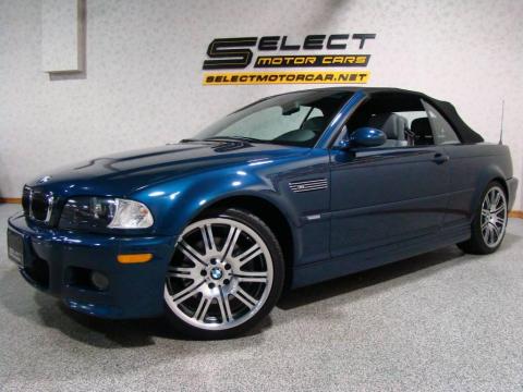 Mystic Blue Metallic BMW M3 Convertible.  Click to enlarge.