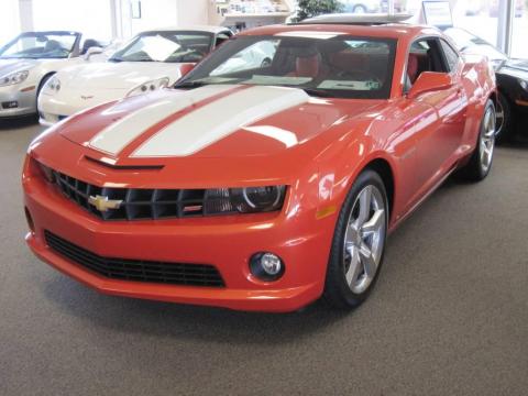 Inferno Orange Metallic Chevrolet Camaro SS/RS Coupe.  Click to enlarge.