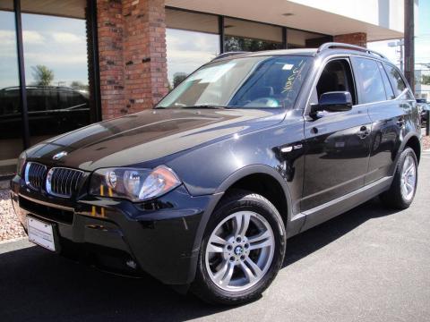 Black Sapphire Metallic BMW X3 3.0i.  Click to enlarge.
