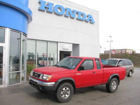 Aztec Red Nissan Frontier XE Extended Cab 4x4.  Click to enlarge.