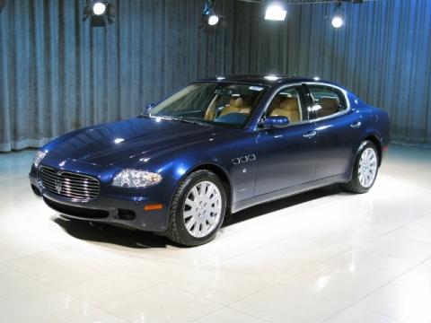 Dark Blue Maserati Quattroporte .  Click to enlarge.
