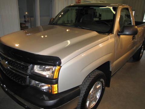 Silver Birch Metallic Chevrolet Silverado 1500 Work Truck Regular Cab 4x4.  Click to enlarge.