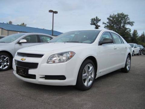 Summit White Chevrolet Malibu LS Sedan.  Click to enlarge.