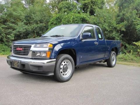 Navy Blue GMC Canyon SLE Extended Cab.  Click to enlarge.