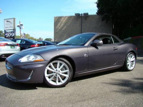 Pearl Grey Metallic Jaguar XK XKR Convertible.  Click to enlarge.