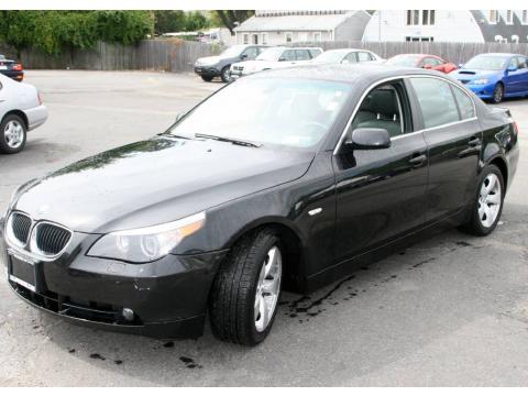 Jet Black BMW 5 Series 530i Sedan.  Click to enlarge.