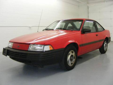 Torch Red 1991 Chevrolet Cavalier Coupe with Gray interior