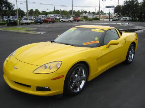 Velocity Yellow Chevrolet Corvette Coupe.  Click to enlarge.