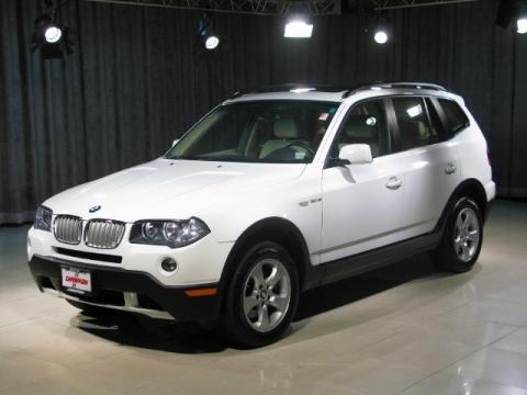 Alpine White BMW X3 3.0si.  Click to enlarge.