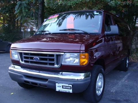 Dark Toreador Red Metallic Ford E Series Van E350 Super Duty XL 15 Passenger.  Click to enlarge.
