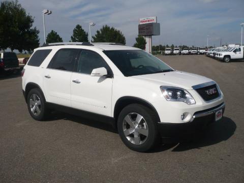 Summit White GMC Acadia SLT AWD.  Click to enlarge.