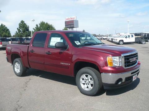 Sonoma Red Metallic GMC Sierra 1500 SLE Crew Cab 4x4.  Click to enlarge.