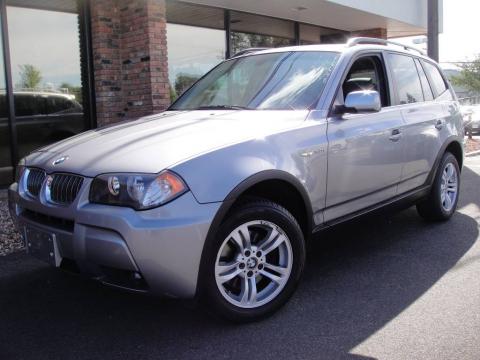 Silver Grey Metallic BMW X3 3.0i.  Click to enlarge.