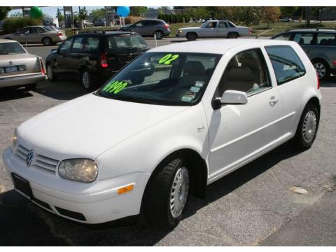 Candy White Volkswagen Golf GL Coupe.  Click to enlarge.