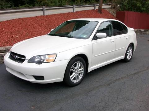 Satin White Pearl Subaru Legacy 2.5i Sedan.  Click to enlarge.