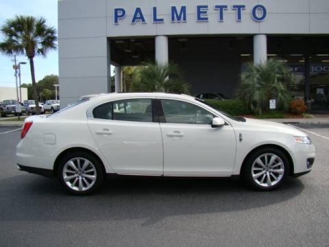 White Suede Lincoln MKS Sedan.  Click to enlarge.