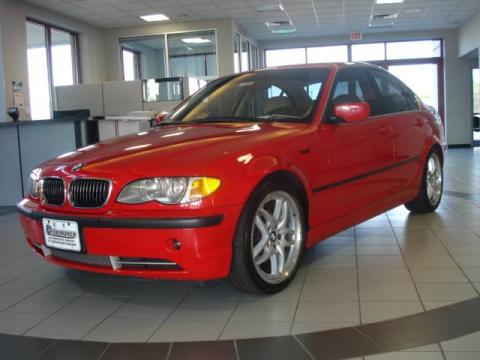 Electric Red BMW 3 Series 330i Sedan.  Click to enlarge.