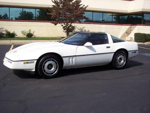 White Chevrolet Corvette Coupe.  Click to enlarge.