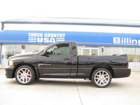 Black Dodge Ram 1500 SRT-10 Regular Cab.  Click to enlarge.