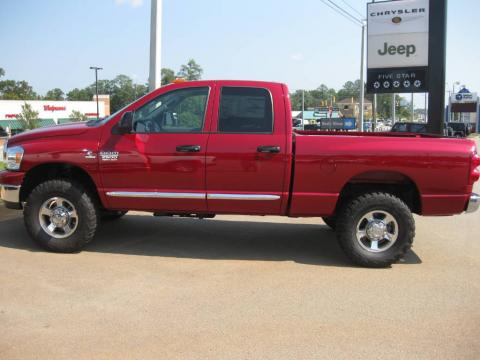 Inferno Red Crystal Pearl Dodge Ram 2500 SLT Quad Cab 4x4.  Click to enlarge.