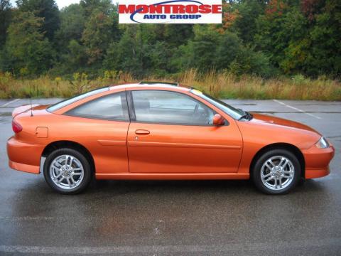 Sunburst Orange Chevrolet Cavalier LS Sport Coupe.  Click to enlarge.