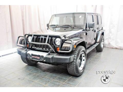 Black Jeep Wrangler Unlimited Sahara 4x4.  Click to enlarge.