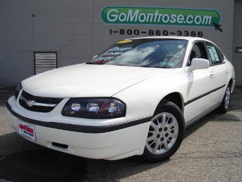 White Chevrolet Impala .  Click to enlarge.