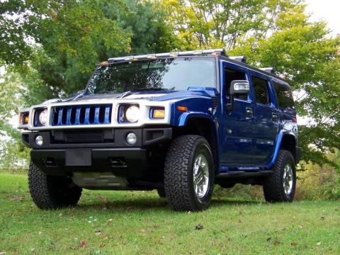 Pacific Blue Hummer H2 SUV.  Click to enlarge.