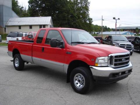 Red Clearcoat Ford F250 Super Duty XLT SuperCab 4x4.  Click to enlarge.