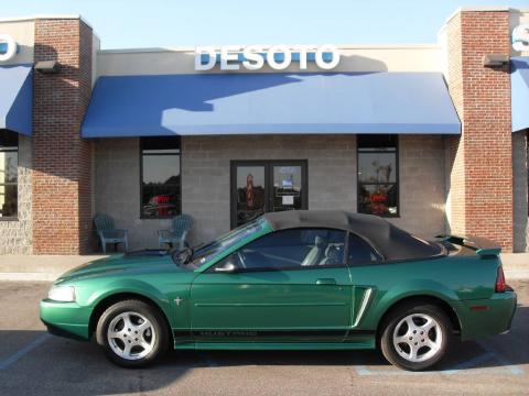 Electric Green Metallic Ford Mustang V6 Convertible.  Click to enlarge.