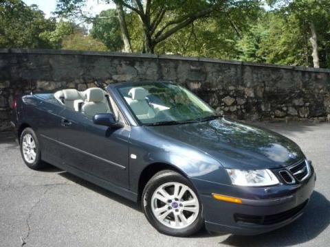 Nocturne Blue Metallic Saab 9-3 2.0T Convertible.  Click to enlarge.