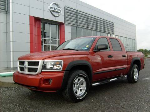 Sunburst Orange Pearl Dodge Dakota TRX Crew Cab 4x4.  Click to enlarge.
