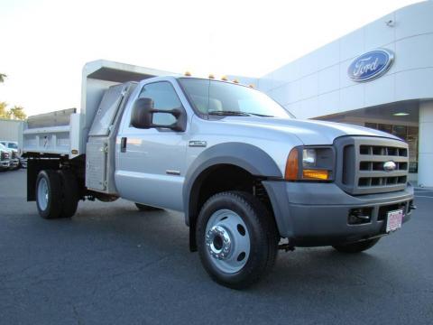 Silver Metallic Ford F550 Super Duty XL Regular Cab Chassis.  Click to enlarge.