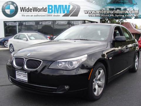 Jet Black BMW 5 Series 528i Sedan.  Click to enlarge.