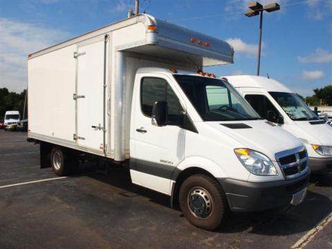 Arctic White Dodge Sprinter Van 3500 Chassis 170 Moving Truck.  Click to enlarge.