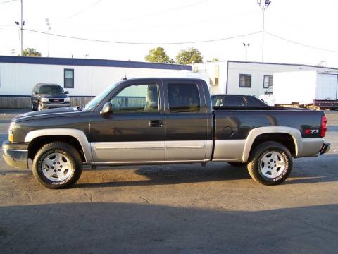Dark Gray Metallic Chevrolet Silverado 1500 Z71 Extended Cab 4x4.  Click to enlarge.