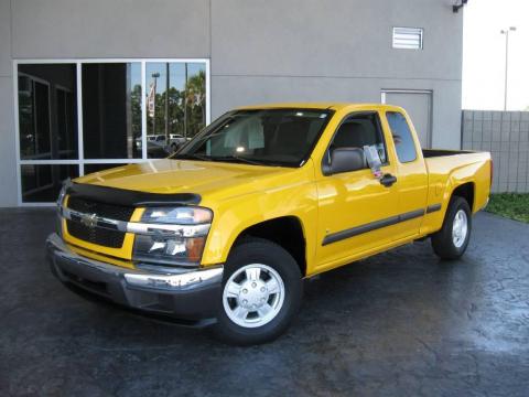 Yellow Chevrolet Colorado Extended Cab.  Click to enlarge.