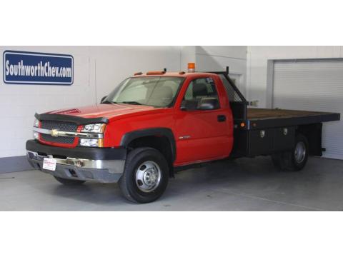 Victory Red Chevrolet Silverado 3500HD LS Regular Cab 4x4 Chassis.  Click to enlarge.
