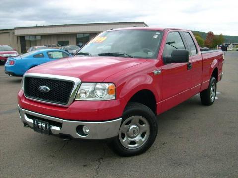 Bright Red Ford F150 XLT SuperCab 4x4.  Click to enlarge.