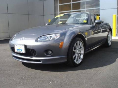 Galaxy Gray Mica Mazda MX-5 Miata Grand Touring Roadster.  Click to enlarge.