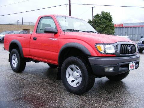 Radiant Red Toyota Tacoma Regular Cab 4x4.  Click to enlarge.