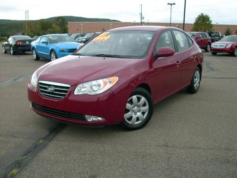 Redfire Pearl Hyundai Elantra GLS Sedan.  Click to enlarge.